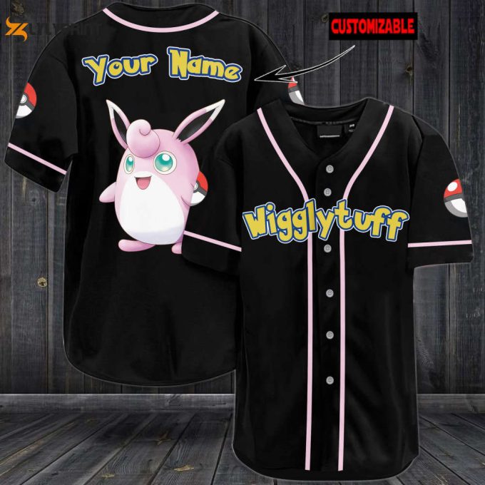 Personalized Wigglytuff Baseball Jersey 1