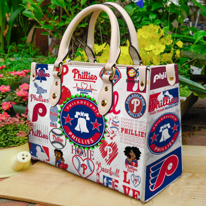 Stylish Philadelphia Phillies Leather Hand Bag Gift For Women'S Day For Women S Day - Perfect Gift For G95 2