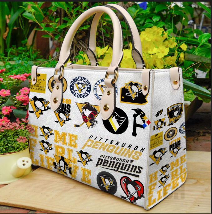 Pittsburgh Penguins Leather Handbag Gift For Women 2