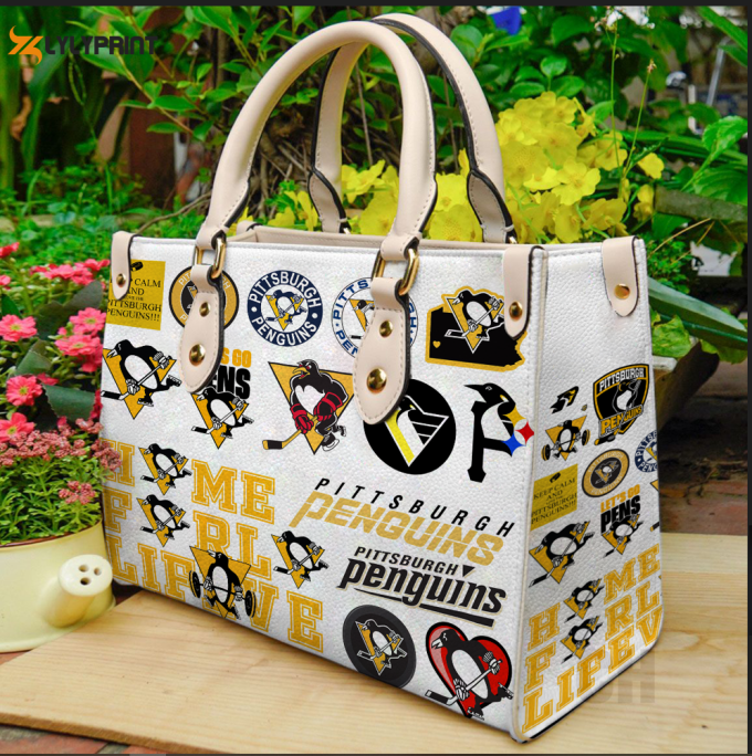 Pittsburgh Penguins Leather Handbag Gift For Women 1