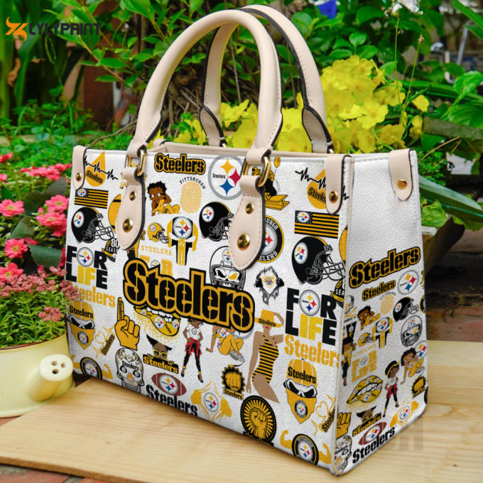 Stylish Pittsburgh Steelers Nfl Leather Hand Bag Gift For Women'S Day - Perfect Women S Day Gift 1