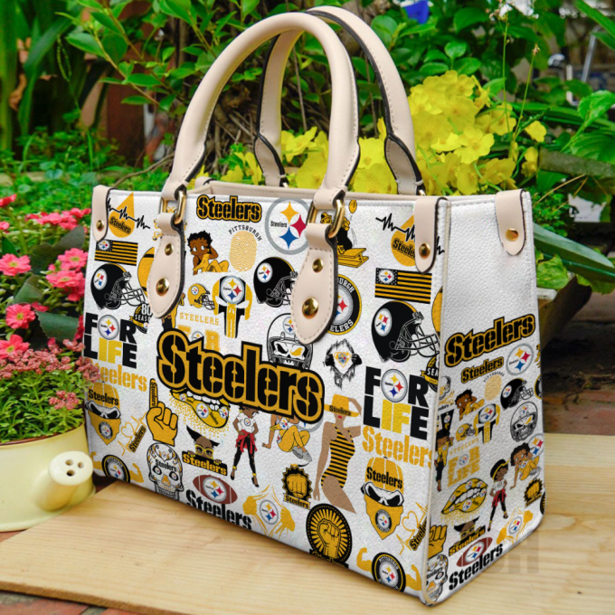 Stylish Pittsburgh Steelers Nfl Leather Hand Bag Gift For Women'S Day - Perfect Women S Day Gift 2