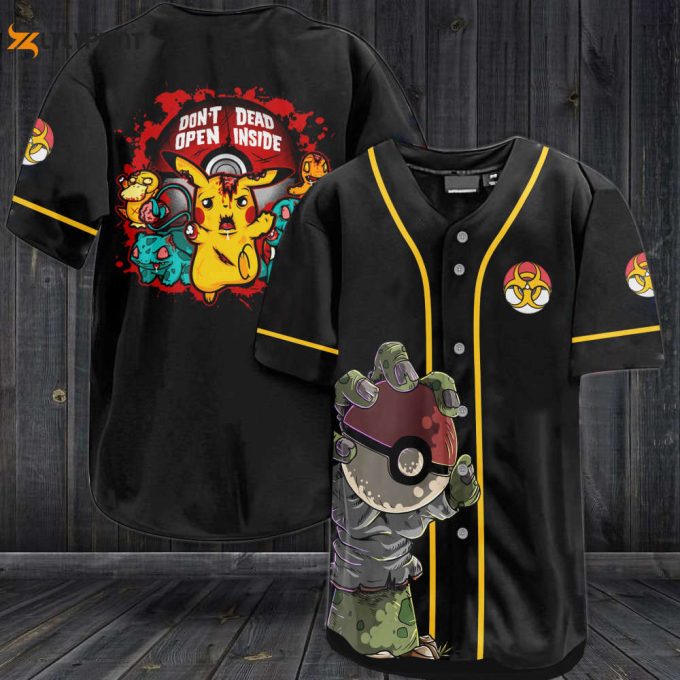 Pokemon Don'T Dead Open Inside Baseball Jersey 1