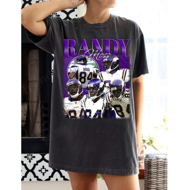 Randy Moss T-Shirt &Amp; Apparel: The Perfect Sports Gift For Him Sunday Football &Amp; Super Bowl Shirt 3