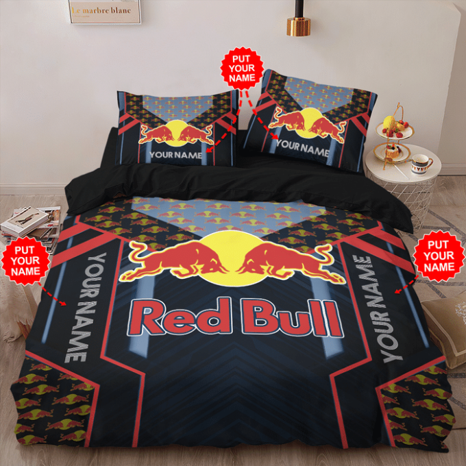 Red Bull Racing Duvet Cover Bedding Set Gift For Fans 3