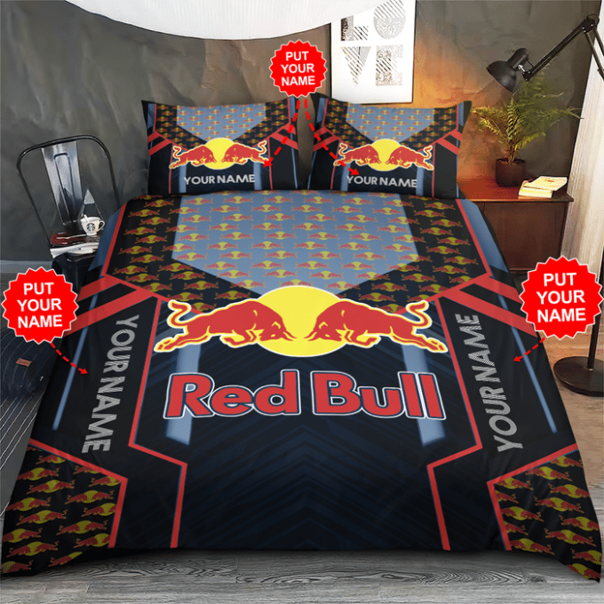 Red Bull Racing Duvet Cover Bedding Set Gift For Fans 4