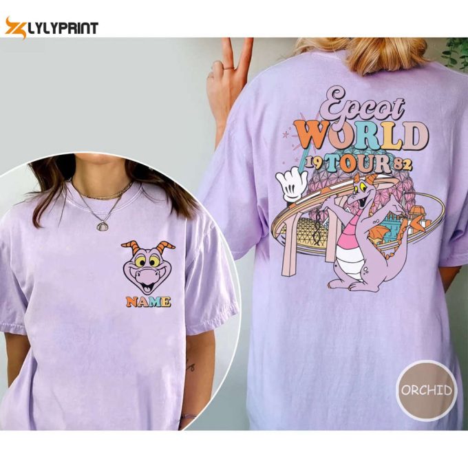 Retro Epcot World Tour Shirt, Figment Epcot Shirt, Figment Dragon Shirt, One Little Spark Shirt, Epcot Festival Shirt, Comfort Colors Shirt 1