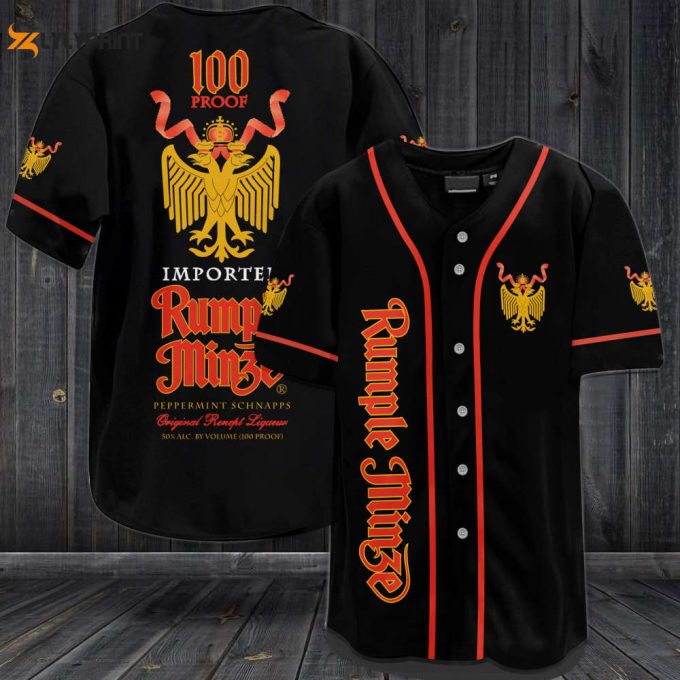 Rumple Minze 100 Proof Imported Baseball Jersey 1