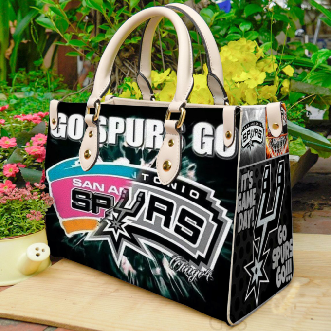 Stylish San Antonio Spurs 3 Leather Hand Bag Gift For Women'S Day - Perfect Women S Day Gift (G95) 2