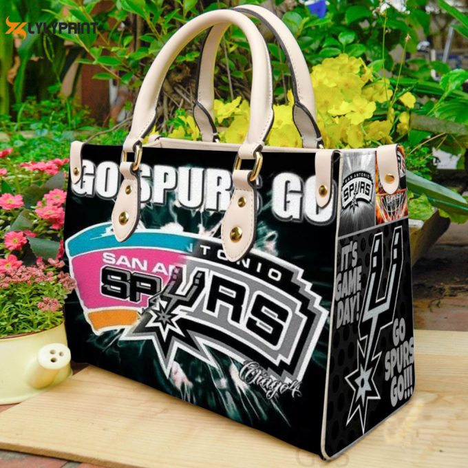 Stylish San Antonio Spurs 3 Leather Hand Bag Gift For Women'S Day – Perfect Women S Day Gift G95 1