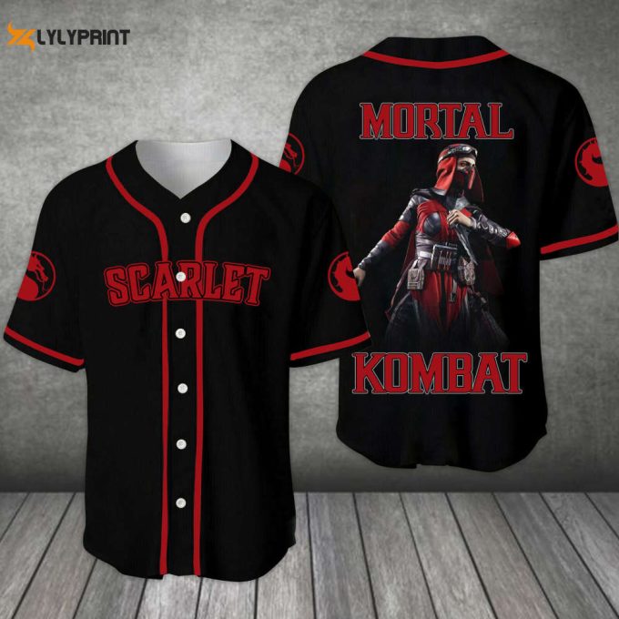 Scarlet Mortal Kombat Mu All Over Print Unisex Baseball Jersey 1