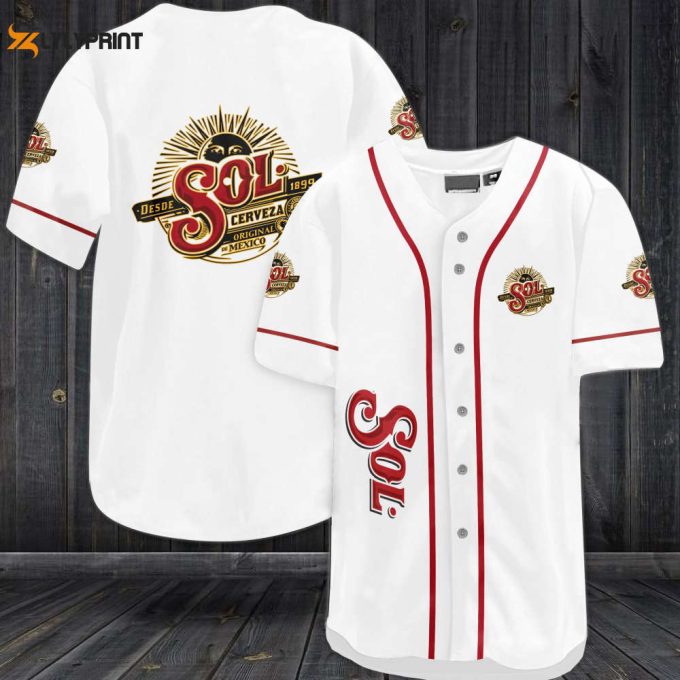 Sol Cerveza Beer Baseball Jersey 1