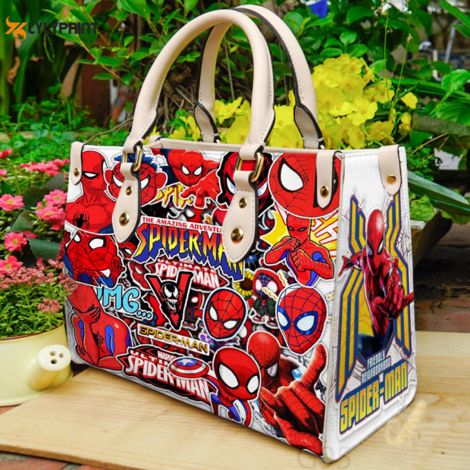 Stylish Spider Man Leather Hand Bag Gift For Women'S Day For Women S Day - Perfect Gift For Superhero Fans! G95 1