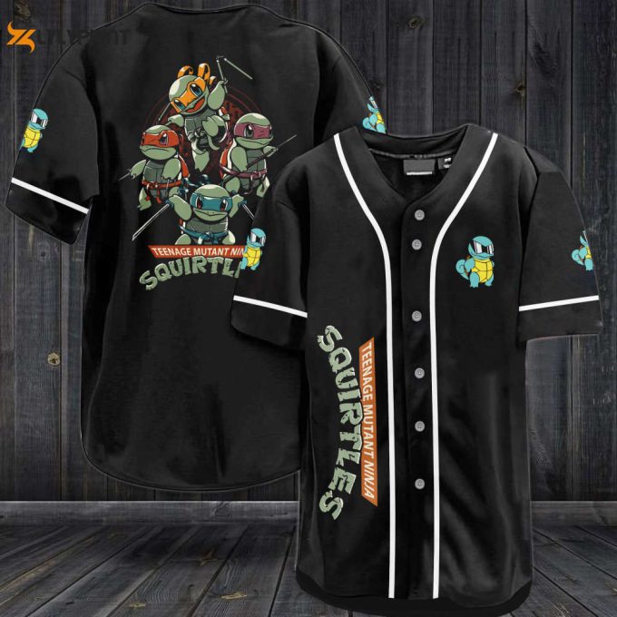 Squirtles Teenage Mutant Ninja Baseball Jersey 1