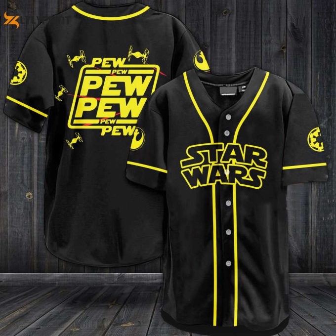 Star Wars Pew Pew All Over Print Unisex Baseball Jersey 1