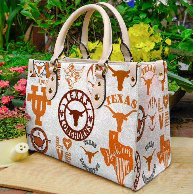 Texas Longhorns Leather Handbag Gift For Women 2