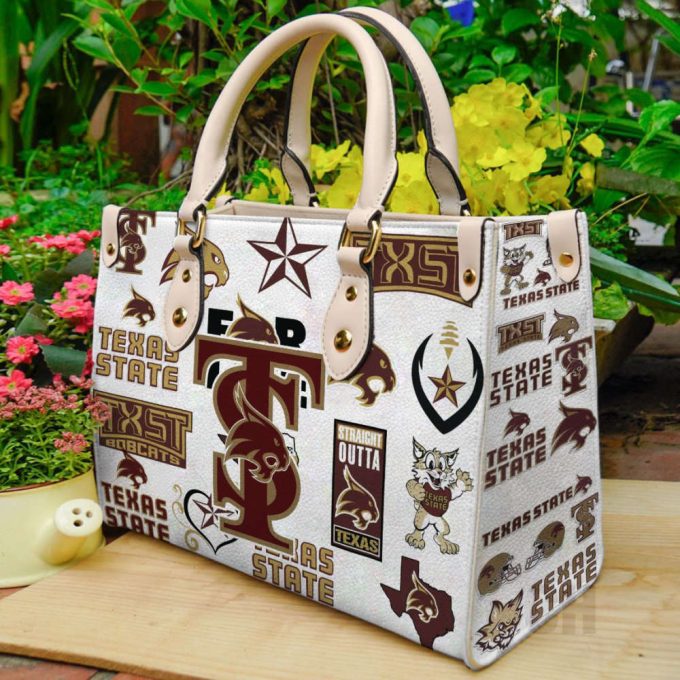 Texas State Bobcats Leather Handbag Gift For Women 2