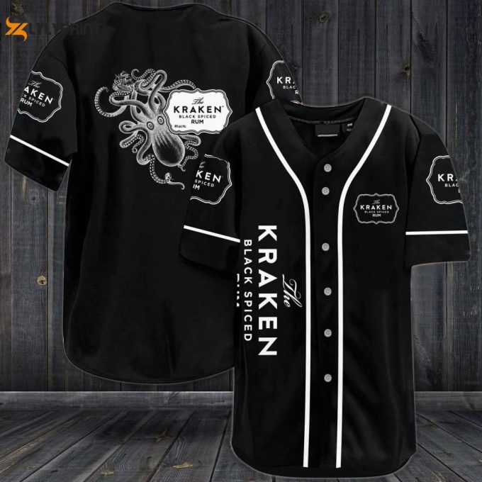 The Kraken Black Spiced Rum Baseball Jersey 1