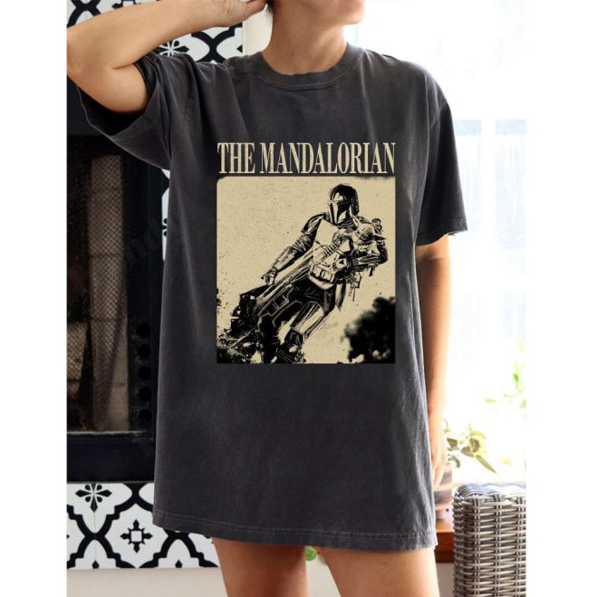 The Mandalorian T-Shirt: Movie Shirt Hoodie &Amp; Tee Black Movie T-Shirt 2