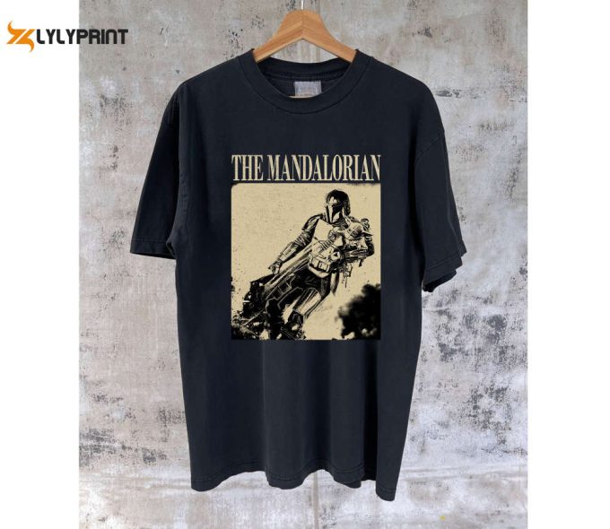 The Mandalorian T-Shirt: Movie Shirt Hoodie &Amp;Amp; Tee Black Movie T-Shirt 1