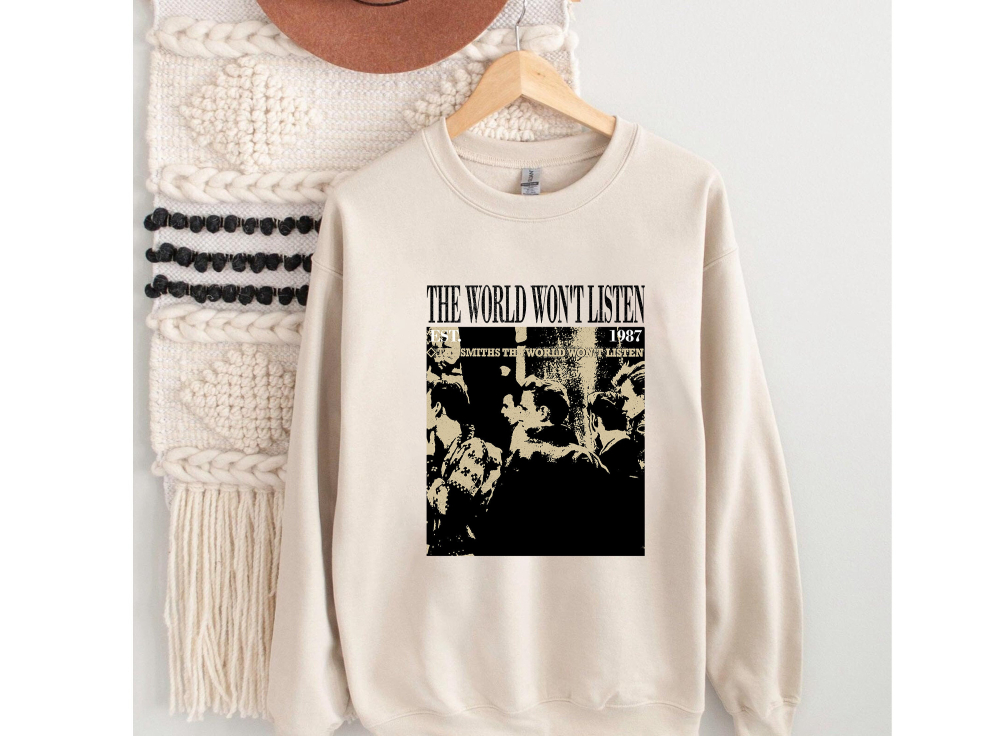 The World Won t Listen Apparel: T-Shirt Hoodie Sweater Retro Spooky & Unisex Short Sleeve Options
