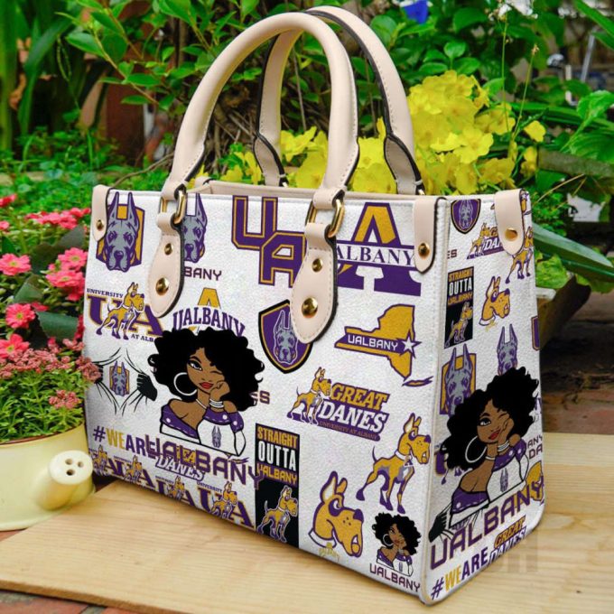 University At Albany Great Danes 1 Leather Handbag Gift For Women 3