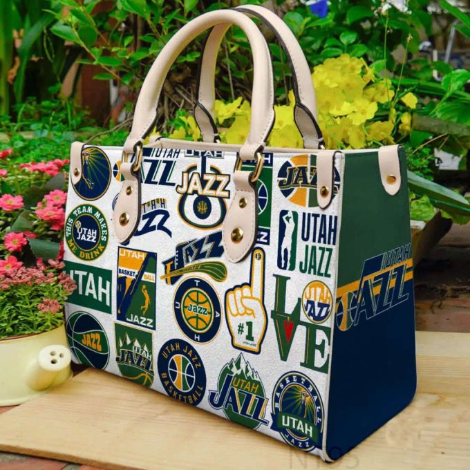 Utah Jazz 1 Leather Handbag Gift For Women 3