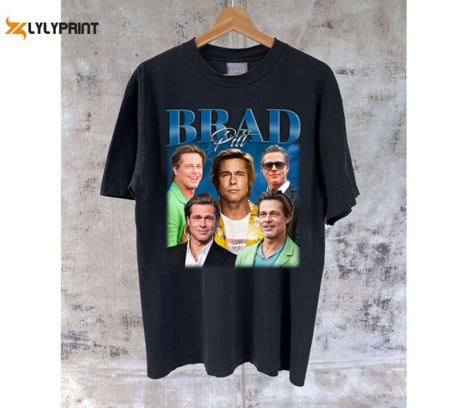 Vintage Brad Pitt T-Shirt: Actor Shirt Tees &Amp;Amp; Sweater - Unisex Actor Unisex T-Shirt 1