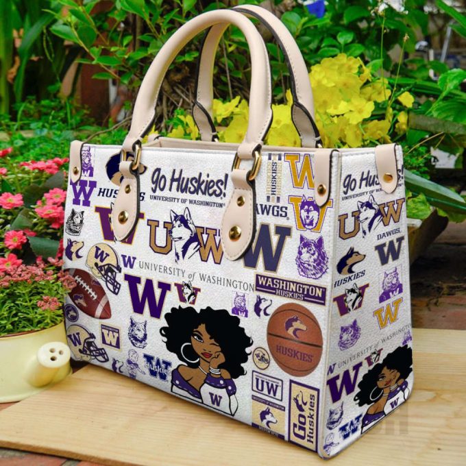 Washington Huskies Leather Handbag Gift For Women 2