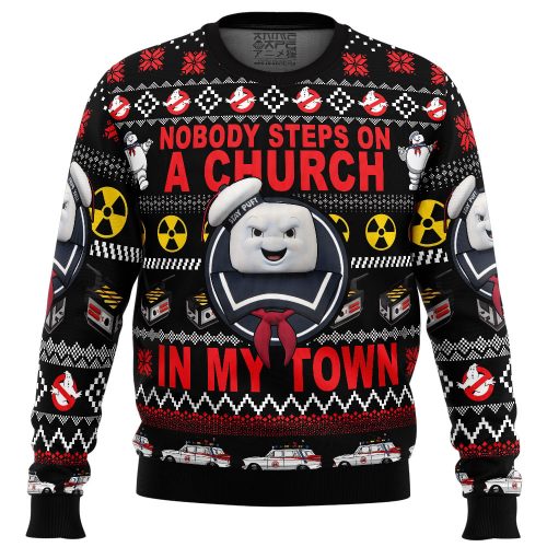 In My Town Ghost Busters Ugly Christmas Sweater: Spooky Holiday Fun for Ghostbusters Fans!