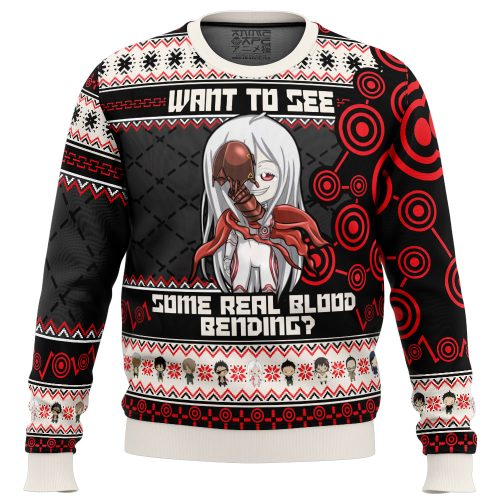 Get Festive with the Shiro Blood Bending Deadman Wonderland Ugly Christmas Sweater!