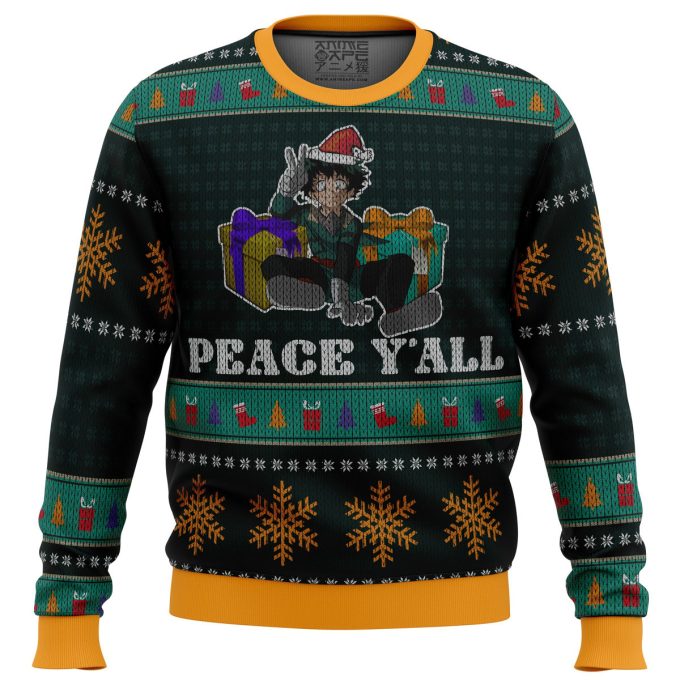 Get Festive With Izuku Midoriya My Hero Academia Ugly Christmas Sweater - Perfect Holiday Gift! 1