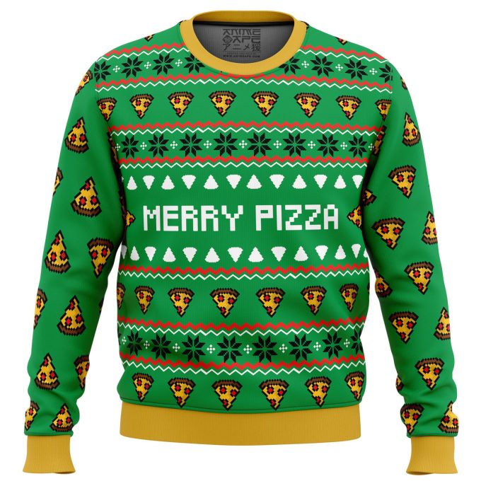 Merry Pizza Ugly Christmas Sweater: Festive &Amp;Amp; Fun Pizza Design For A Memorable Holiday Look!