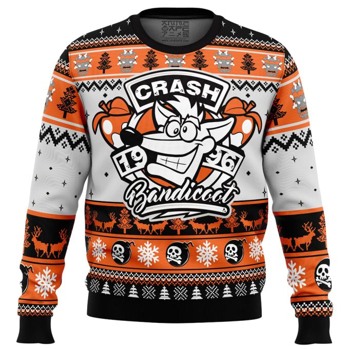 Get Festive With The 1996 Bandicoot Crash Bandicoot Ugly Christmas Sweater – Exclusive Design!