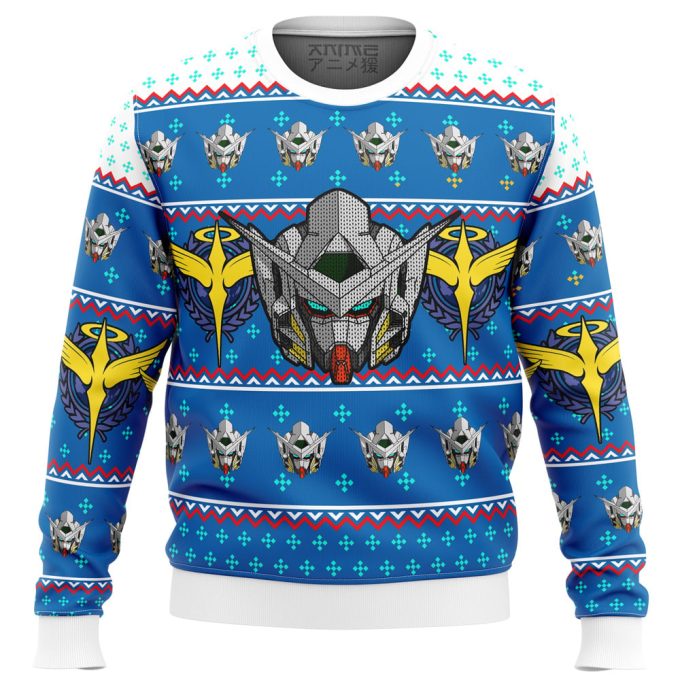 Gundam Helmet Ugly Christmas Sweater – Festive Anime-Inspired Apparel For Cosplay Enthusiasts!