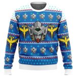 Gundam Helmet Ugly Christmas Sweater – Festive Anime-inspired Apparel for Cosplay Enthusiasts!