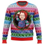 Get Festive with the Chucky Christmas Ugly Christmas Sweater – Perfect for Holiday Parties & Gift-Giving!