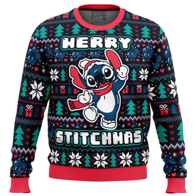 Spread Holiday Cheer With Merry Stitchmas Ugly Christmas Sweater – Festive Stitch Design For An Unforgettable Season!