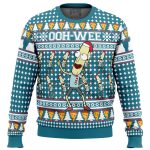 Get Festive with Mr Poopybutthole Ohh Wee Rick n Morty Ugly Christmas Sweater