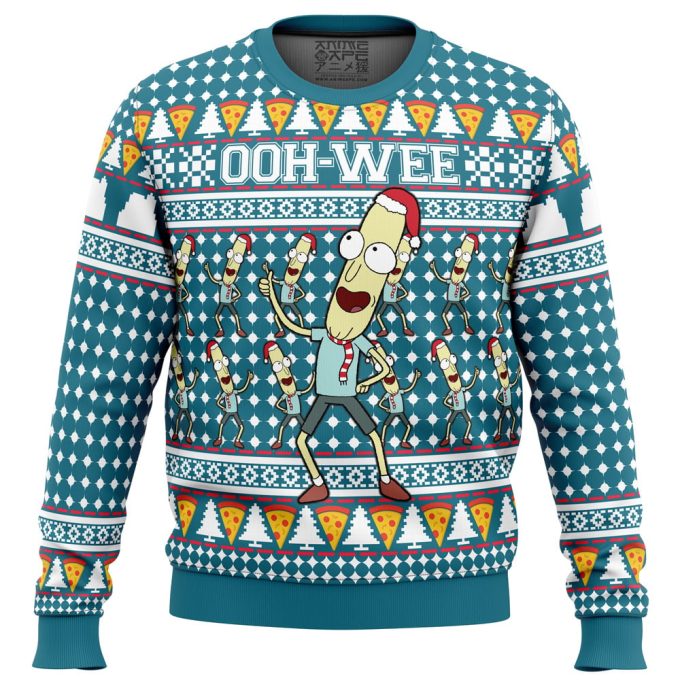 Get Festive With Mr Poopybutthole Ohh Wee Rick N Morty Ugly Christmas Sweater