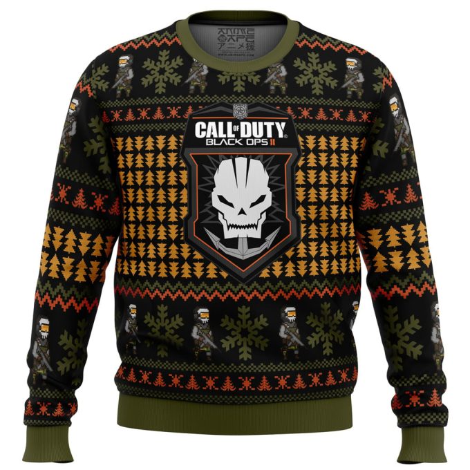 Get Festive With The Black Ops 2 Call Of Duty Ugly Christmas Sweater – Perfect For Gamers!