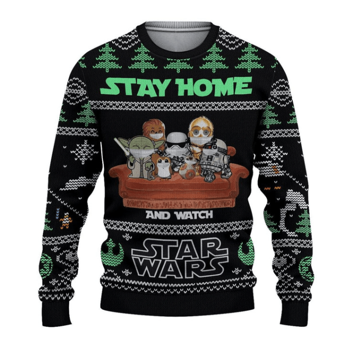 Stay Home In Style With 3D Star Wars Ugly Sweater Sweatshirt - Perfect For Cosy Nights! 1