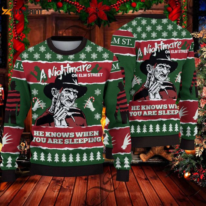 Get Spooked With 2023 A Nightmare Freddy – Ugly Sweater 3D Sweatshirt 1