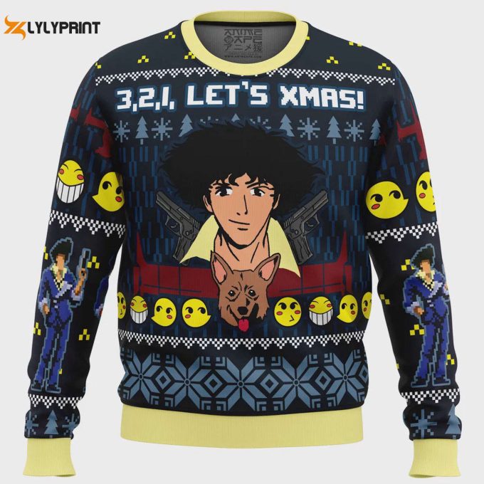 Get Festive With 3 2 1 Let’s Xmas! Cowboy Bebop Ugly Christmas Sweater