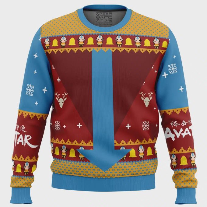 Get Festive With Airbenders Air Nomads Avatar Ugly Christmas Sweater – Perfect For Fans Of The Show!