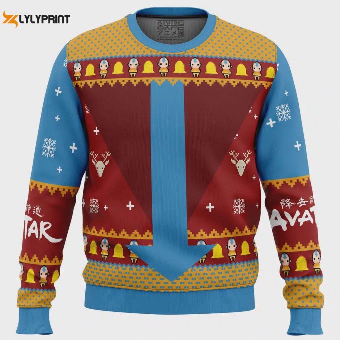 Get Festive With Airbenders Air Nomads Avatar Ugly Christmas Sweater – Perfect For Fans Of The Show!