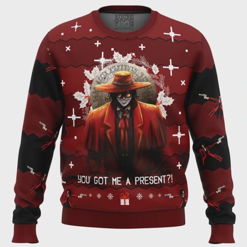 Get Festive with Alucard Hellsing Ugly Christmas Sweater – Unique Holiday Attire for Fans