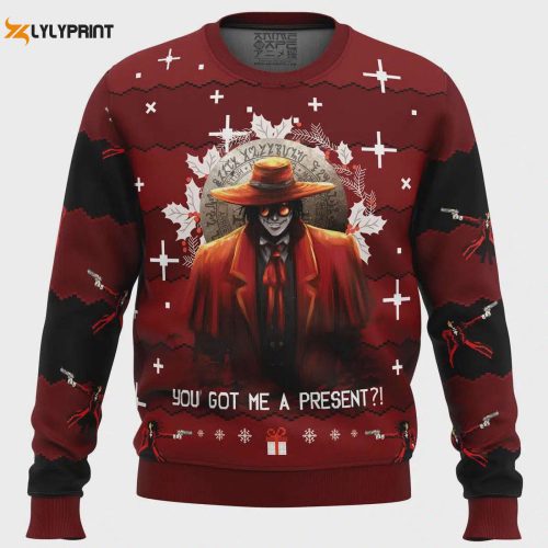 Get Festive with Alucard Hellsing Ugly Christmas Sweater – Unique Holiday Attire for Fans