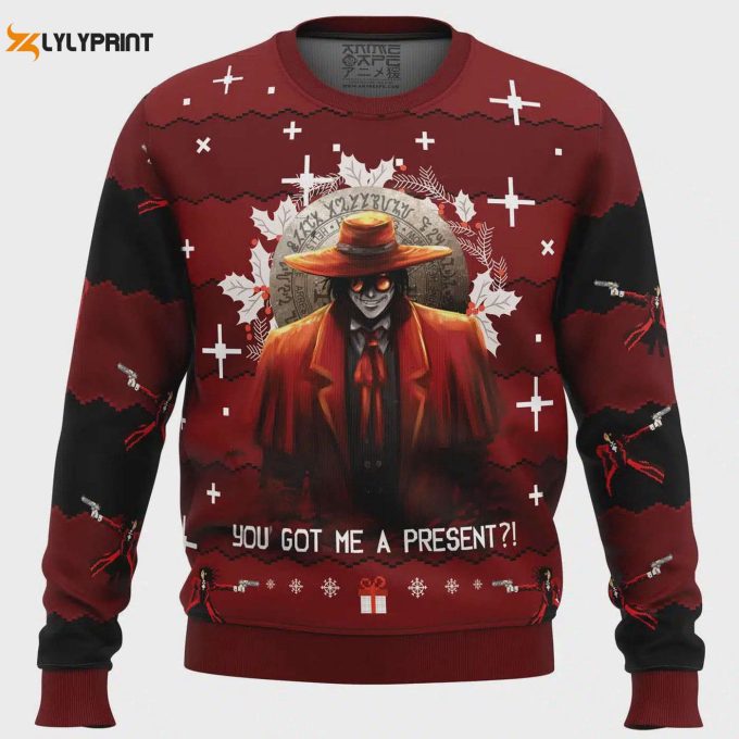 Get Festive With Alucard Hellsing Ugly Christmas Sweater – Unique Holiday Attire For Fans