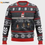 Get Festive with Attack on Titan Colossal Claus Ugly Christmas Sweater – Limited Edition Fun for Anime Fans